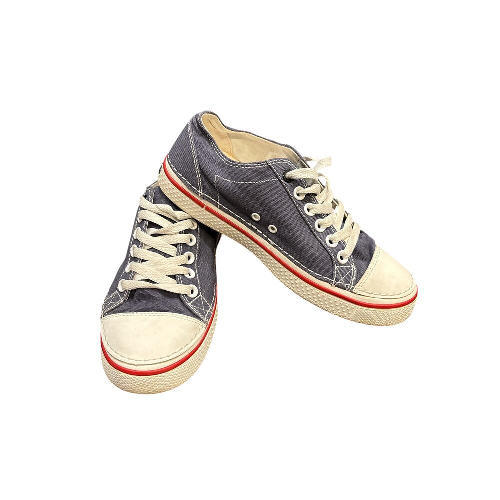 Crocs hover lace up women’s size 9 shoes blue red and white canvas material